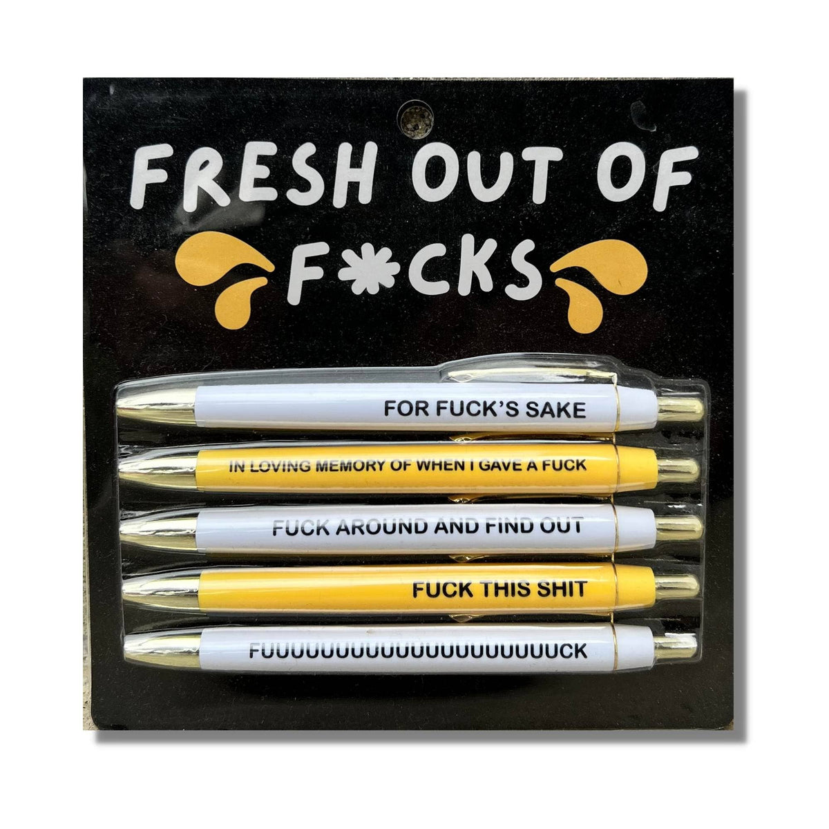 Fresh out of F*s Pen Set (funny, sweary, office, gift) – Shophavenwood
